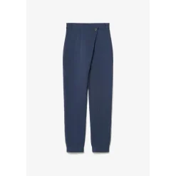 Pantalon carotte REYDEL bleu en viscose