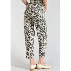 Pantalon carotte RIDA noir en lin