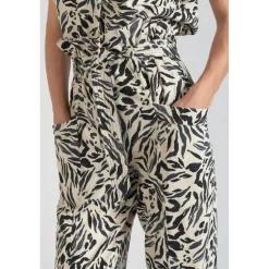 Pantalon carotte RIDA noir en lin