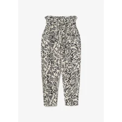 Pantalon carotte RIDA noir en lin