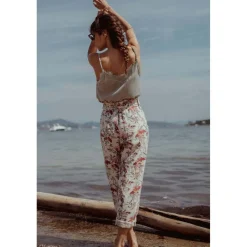 Pantalon carotteERIDA blanc