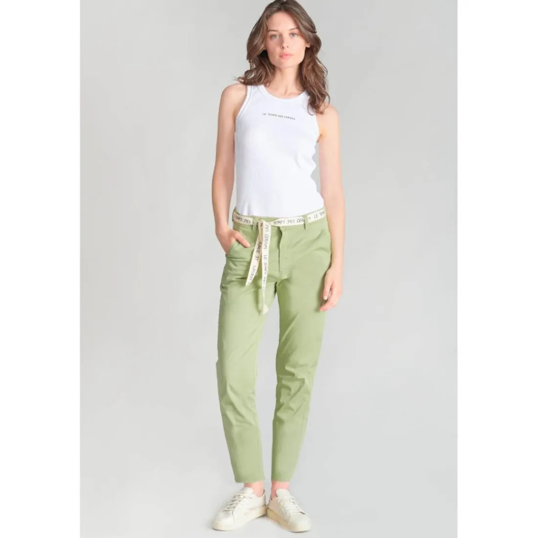 Pantalon chino ARLO vert Kali en coton