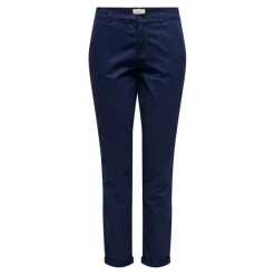 Pantalon chino bleu en coton Dee