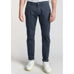 Pantalon chino CESAR bleu marine en coton