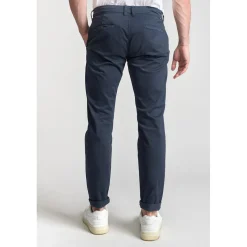 Pantalon chino CESAR bleu marine en coton