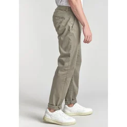 Pantalon chino CESAR kaki en coton