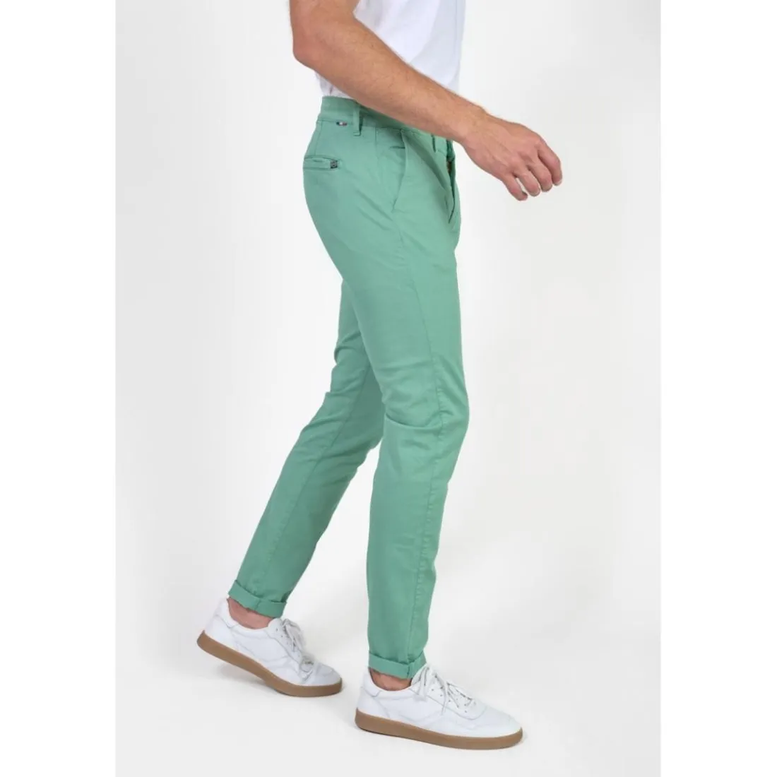 Pantalon chino CESAR vert Ned