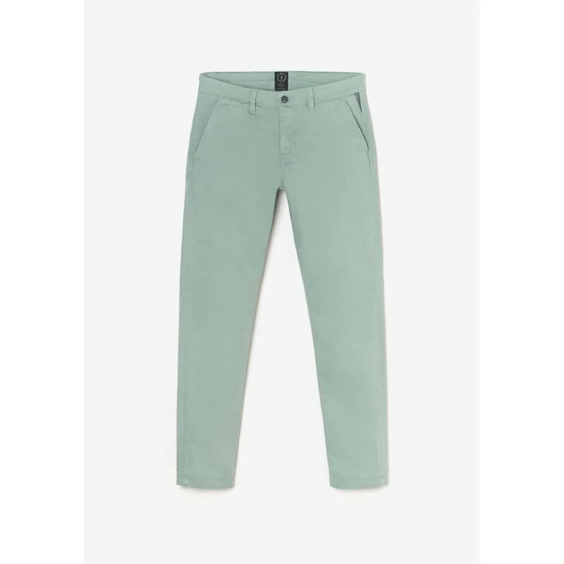 Pantalon chino CESAR vert d'eau en coton