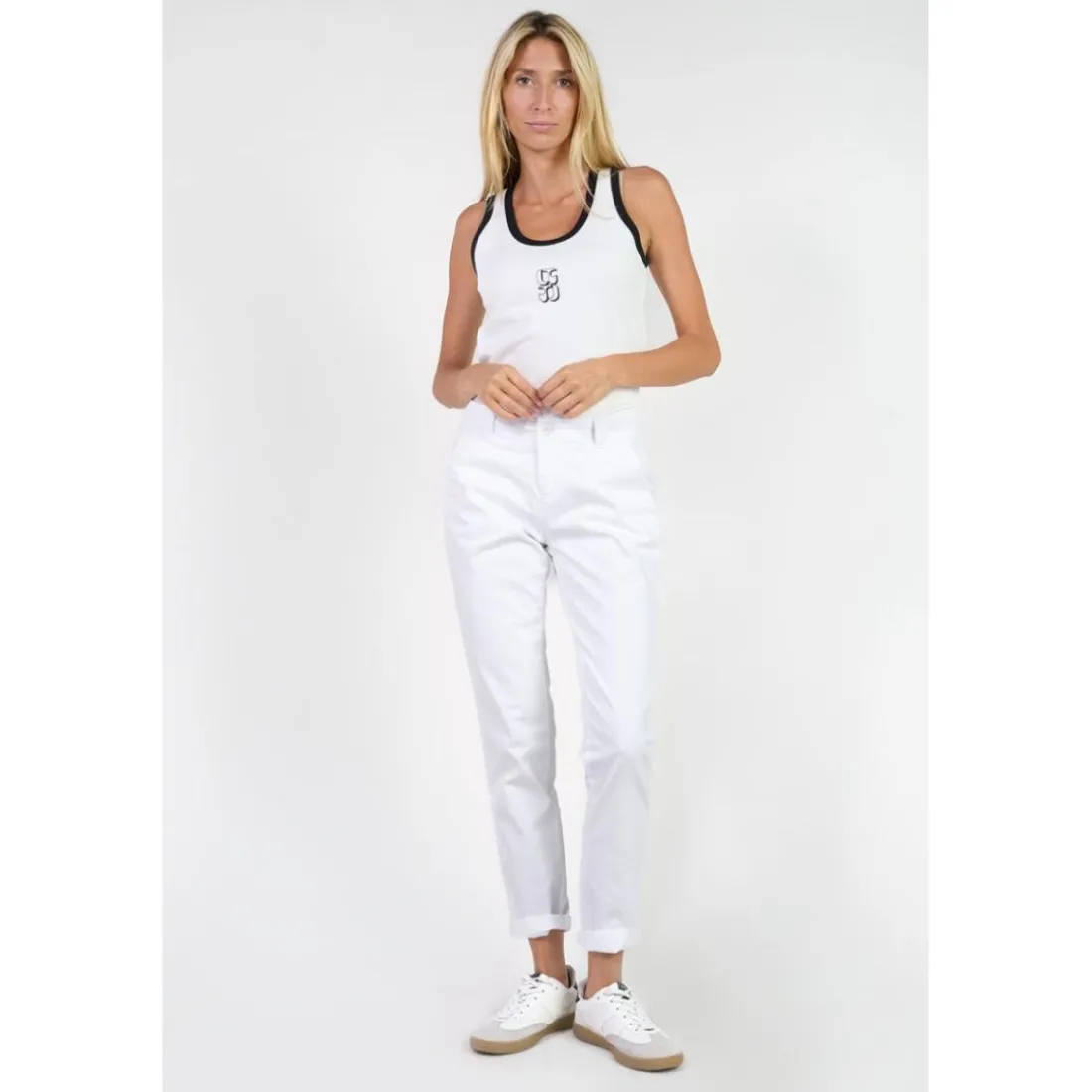 Pantalon chino DYLI 7 blanc Louise