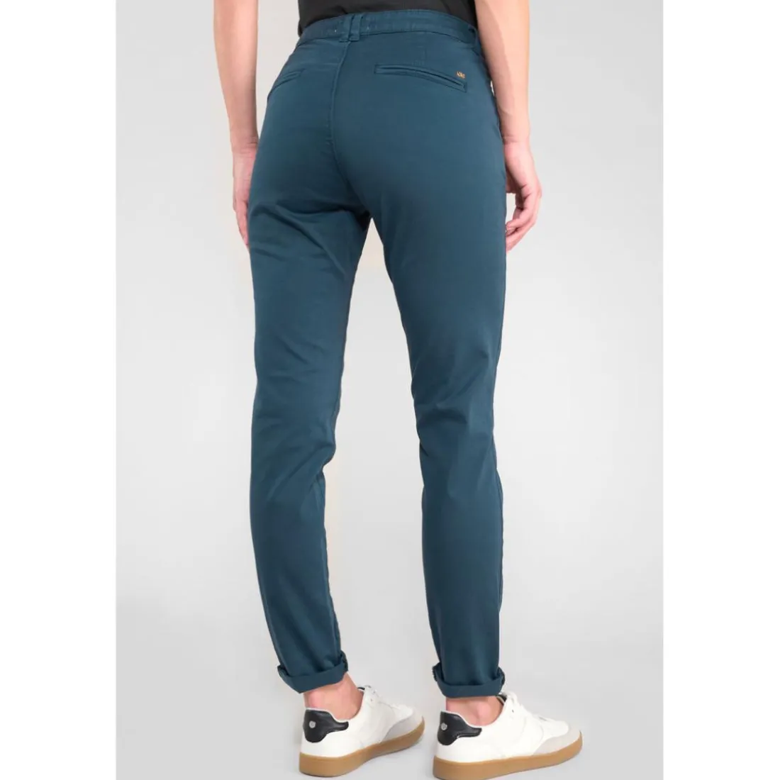Pantalon chino DYLI 6 bleu Eva en coton