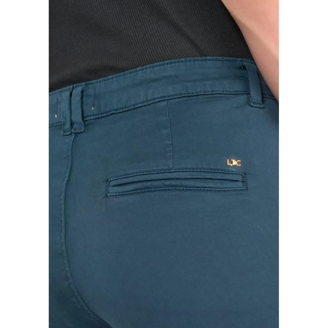 Pantalon chino DYLI 6 bleu Eva en coton
