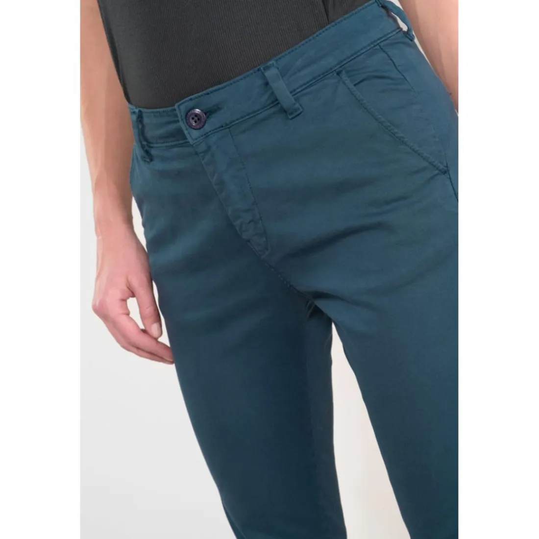 Pantalon chino DYLI 6 bleu Eva en coton