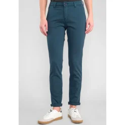 Pantalon chino DYLI 6 bleu Eva en coton