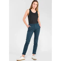 Pantalon chino DYLI 6 bleu Eva en coton