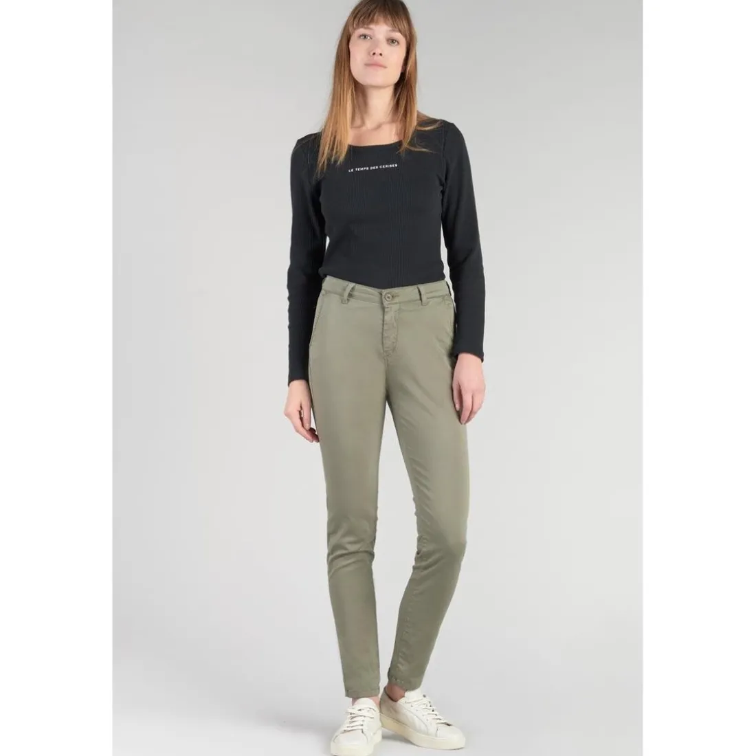Pantalon chino Dyli4 kaki vert