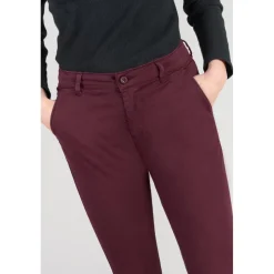 Pantalon chino Dyli4 lie de vin rouge
