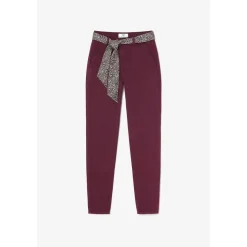 Pantalon chino Dyli4 lie de vin rouge