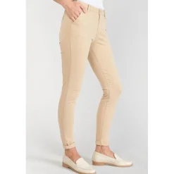 Pantalon chino Dyli3 sable blanc en coton