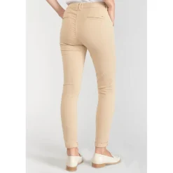 Pantalon chino Dyli3 sable blanc en coton