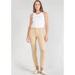 Pantalon chino Dyli3 sable blanc en coton