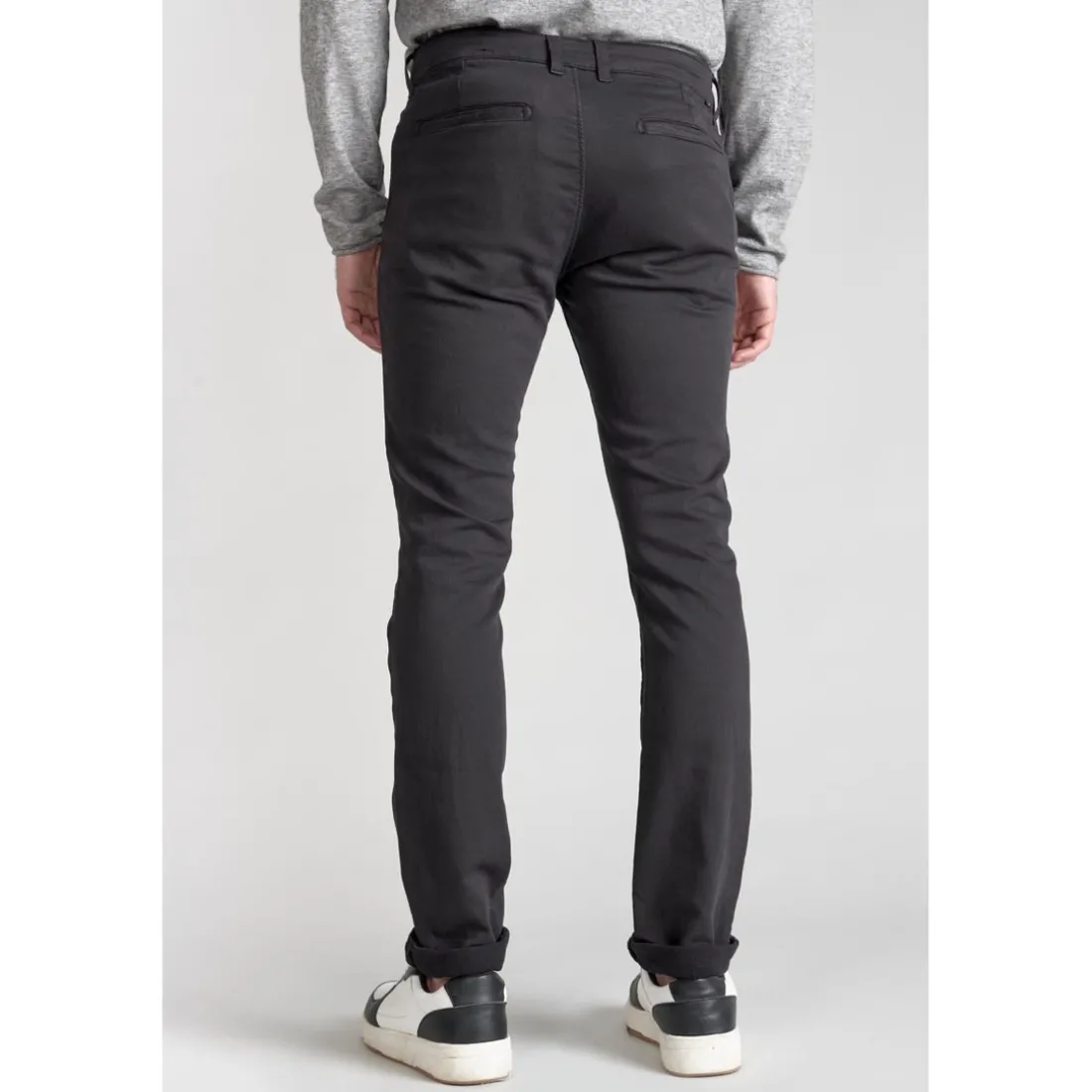 Pantalon chino Jogg Kurt anthracite gris en coton