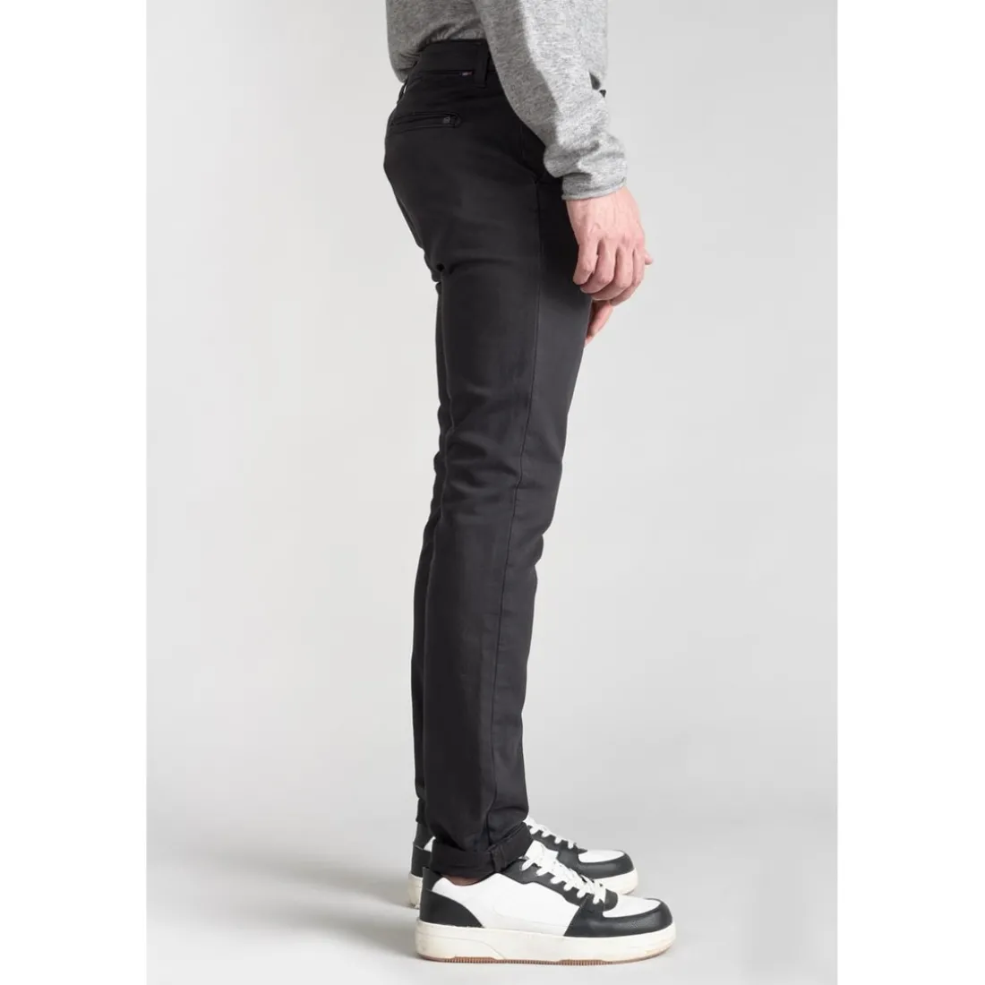 Pantalon chino Jogg Kurt anthracite gris en coton