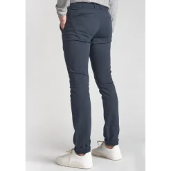 Pantalon chino Jogg Kurt marine blanc en coton