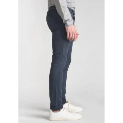 Pantalon chino Jogg Kurt marine blanc en coton