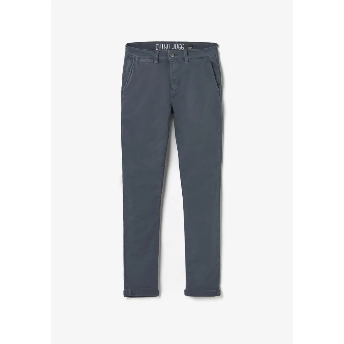Pantalon chino Jogg Kurt marine blanc en coton