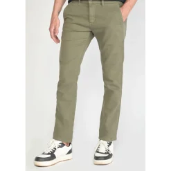 Pantalon chino JOGG vert en coton