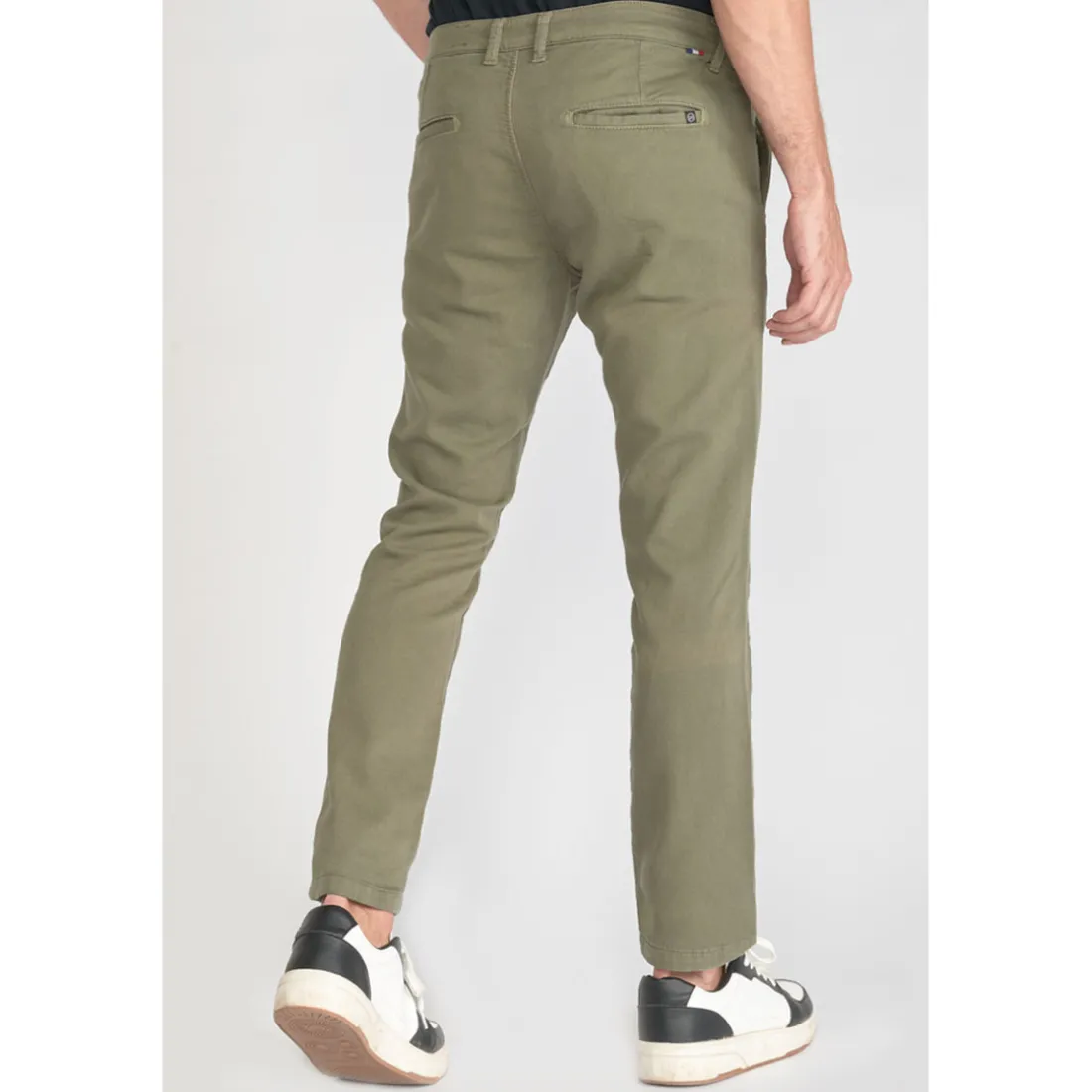 Pantalon chino JOGG vert en coton