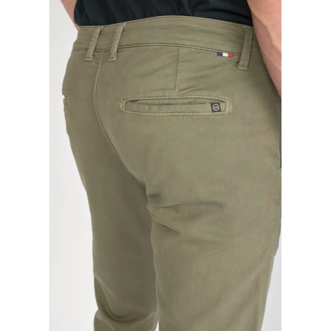 Pantalon chino JOGG vert en coton