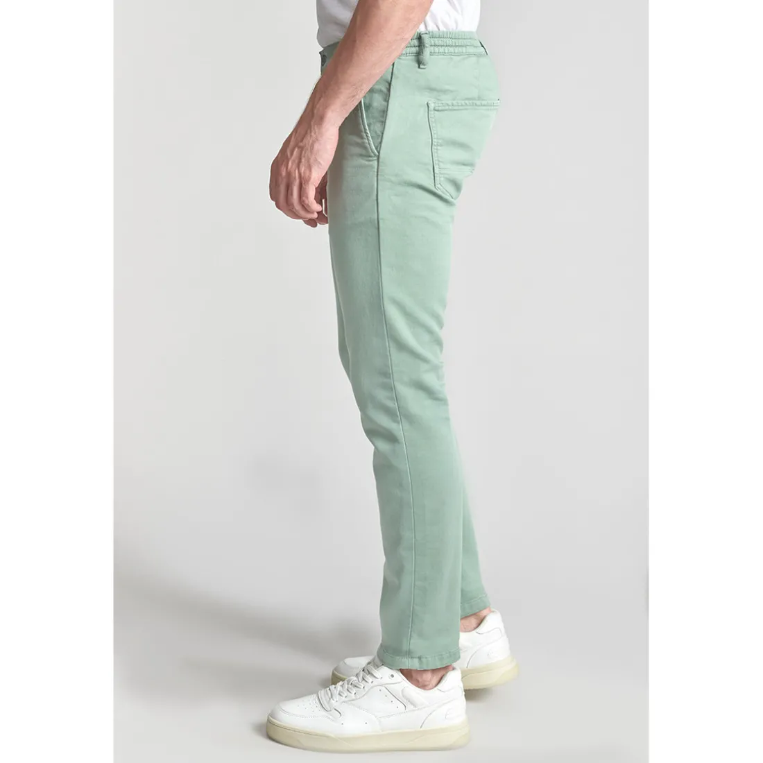 Pantalon chino JOGG vert d'eau