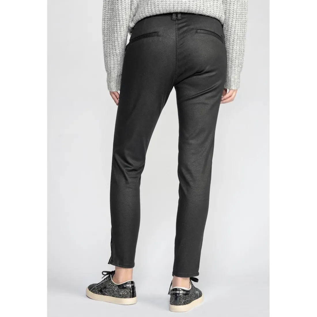 Pantalon chino NAJA noir en coton