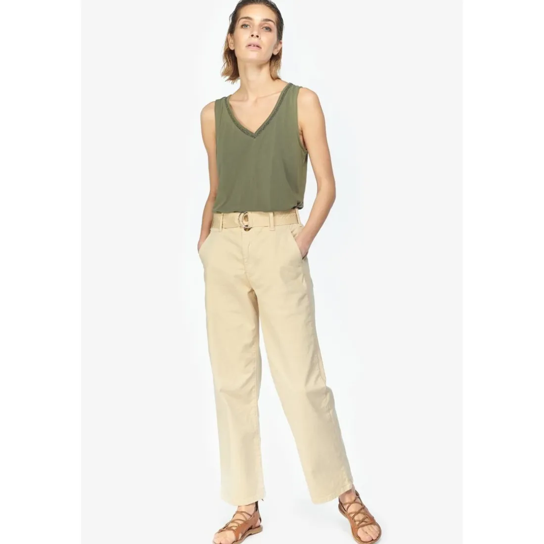 Pantalon chino SERENA blanc