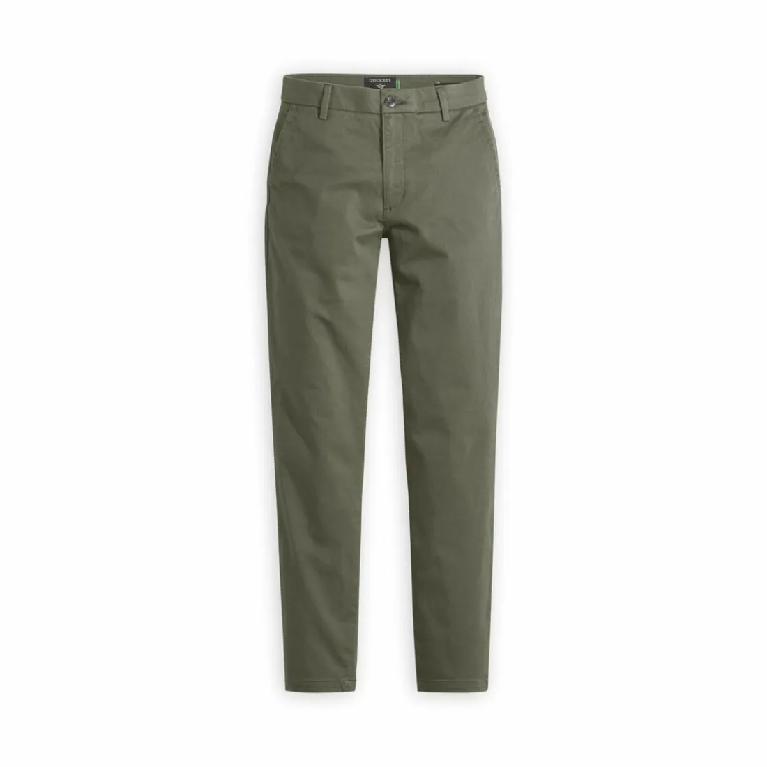 Pantalon chino skinny vert en coton