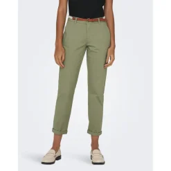 Pantalon chino vert en coton