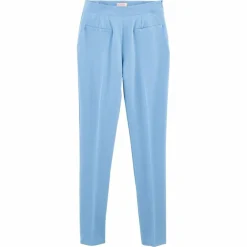 Pantalon cigarette taille haute femme - Bleu