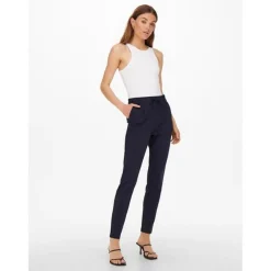 Pantalon Cordon d'attache bleu en viscose Vera