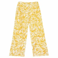 Pantalon décontracté PAMEA jaune bicolore en viscose