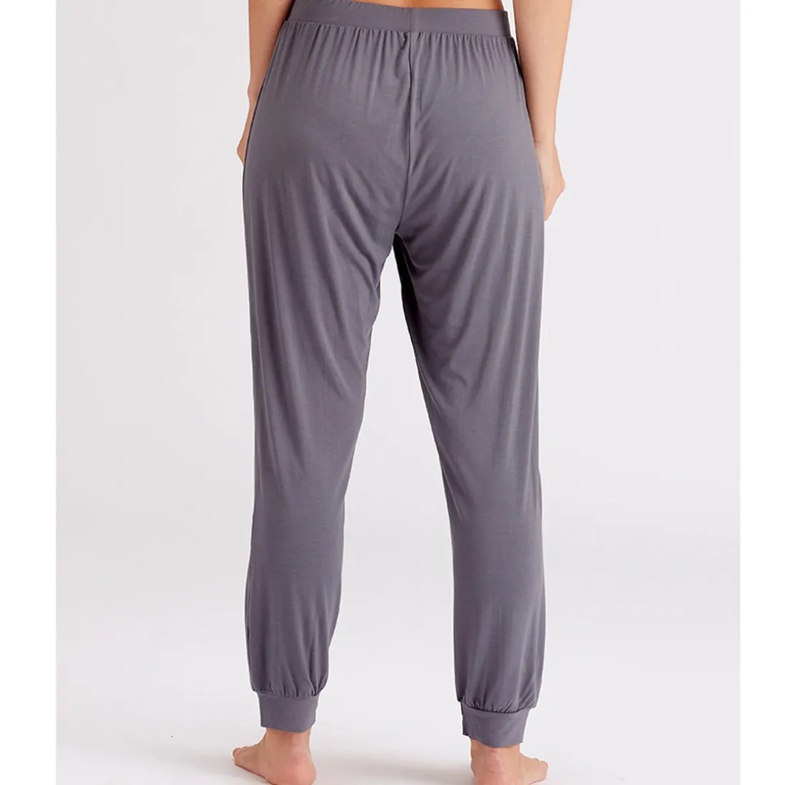Pantalon de détente gris en coton