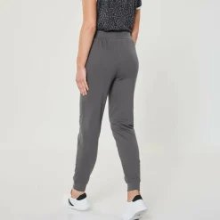 Pantalon de jogging en molleton côtelé à la taille gris