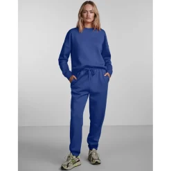 Pantalon de survêtement bleu en coton Ella