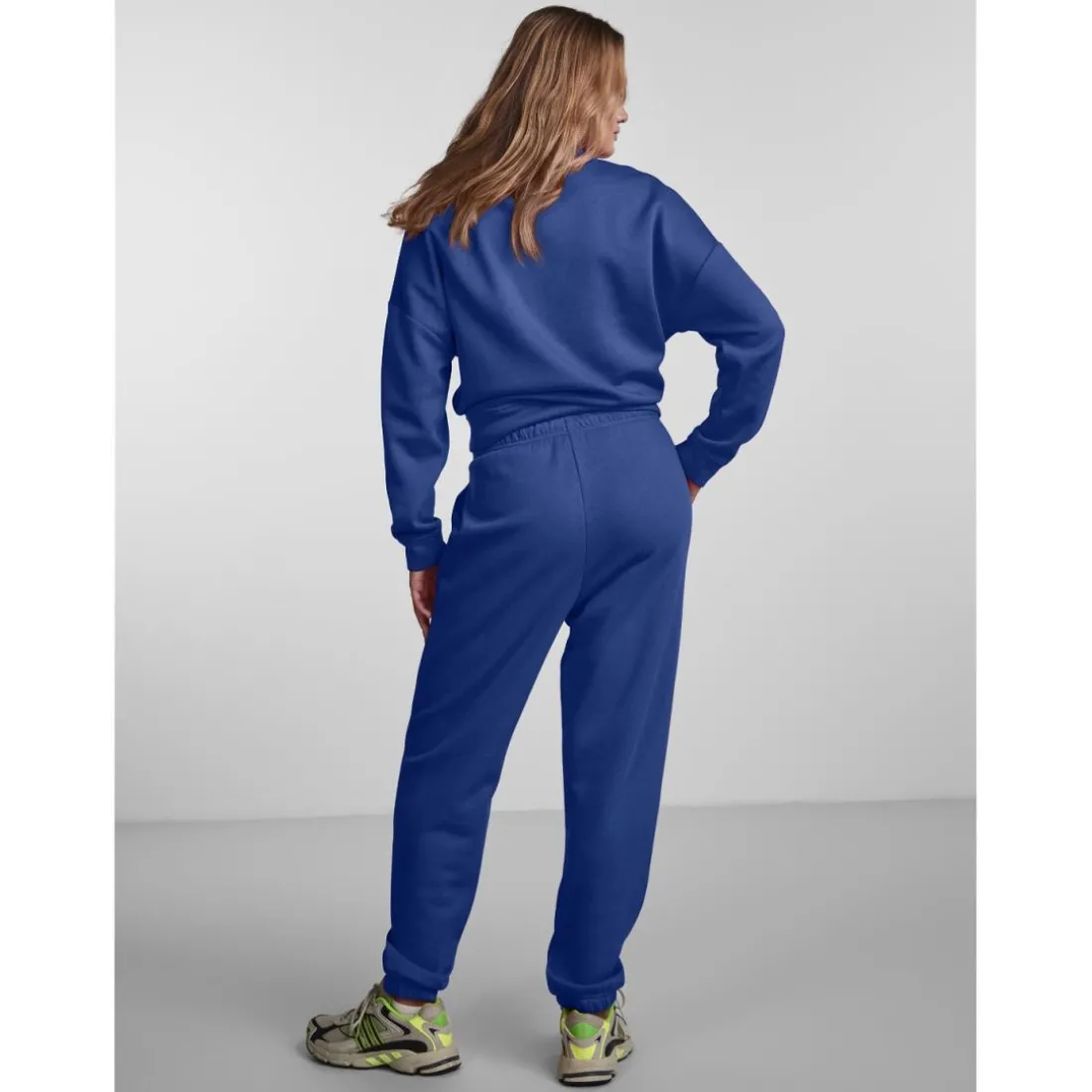Pantalon de survêtement bleu en coton Ella