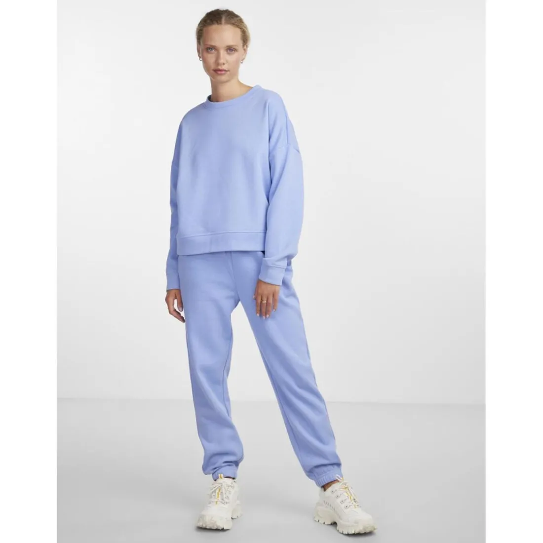 Pantalon de survêtement en coton Chilli bleu Ines