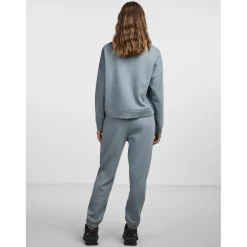 Pantalon de survêtement gris en coton Ines