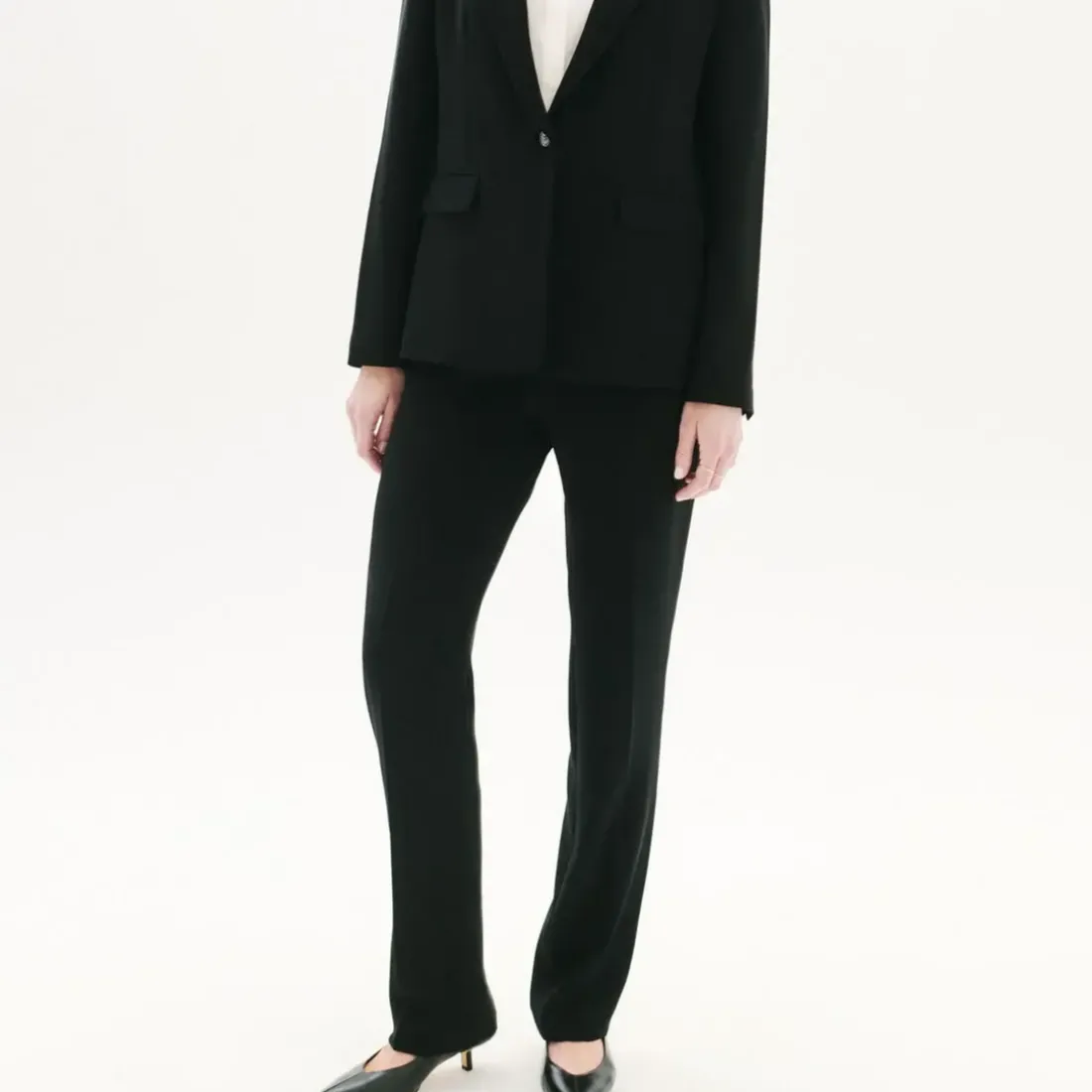 Pantalon droit femme noir