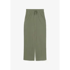 Pantalon droit JUDI vert en coton modal