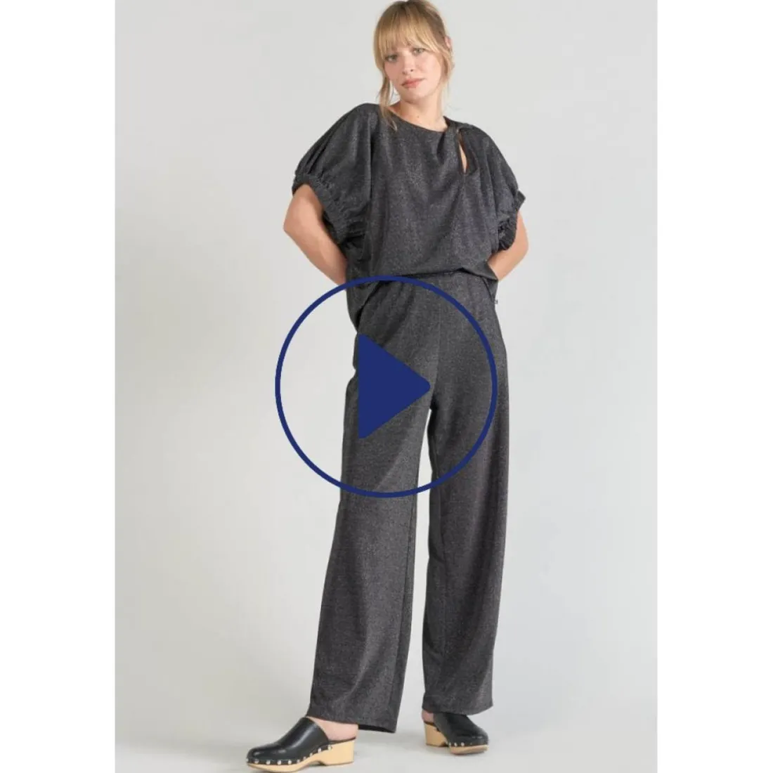 Pantalon droit MORETZ noir