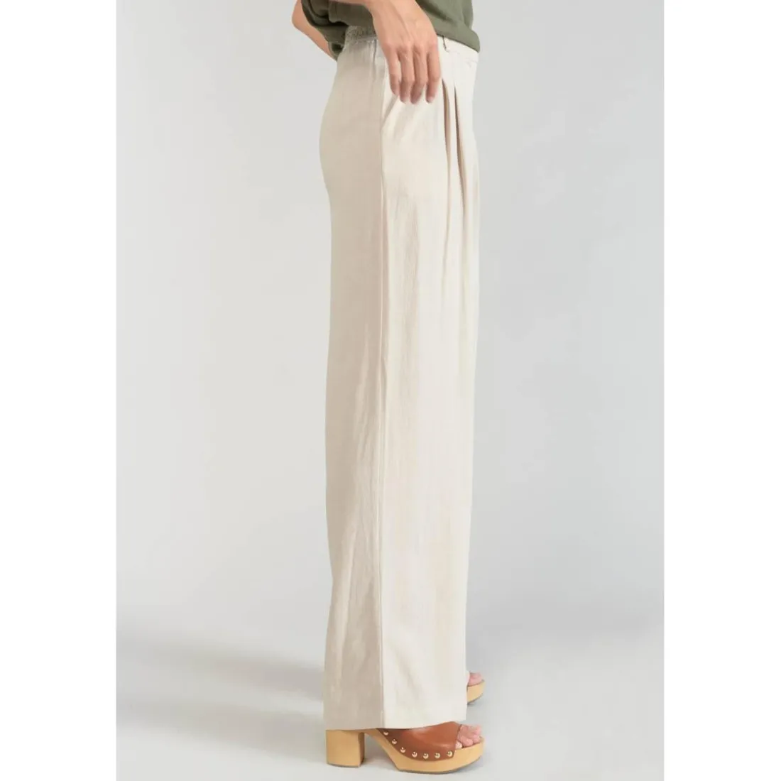 Pantalon droit SAGUA blanc en lin